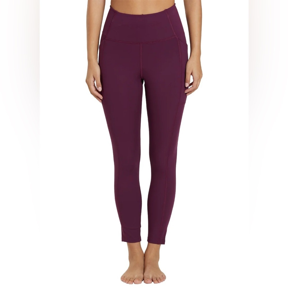 Girlfriend Collective Plum 7/8 Length High Rise Leggings sz S Purple Pants